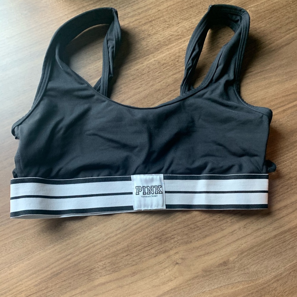 Pink sports bra